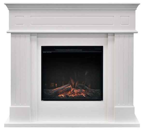 Elektrischer Bodenkamin Flammeneffekt 1500W Dalya Weiß sconto