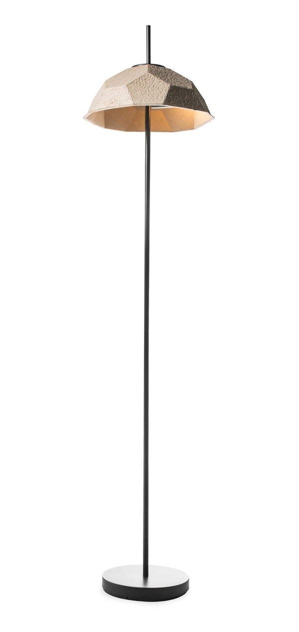 acquista Lampada da Terra Ø34xH160 cm in Cartone Riciclato e Metallo Egg Tortora