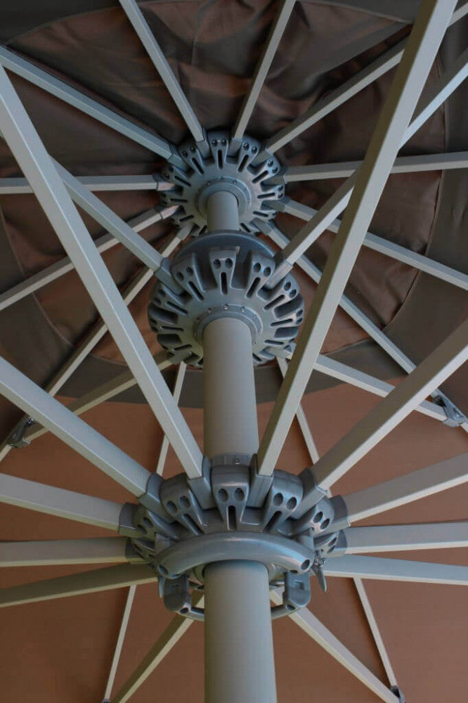 Ombrellone da Giardino Giove 5x5 m in Alluminio Tortora