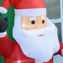 Arco Natalizio Gonfiabile H244 cm con Luci LED Babbo Natale e Pupazzo di Neve per Esterno 