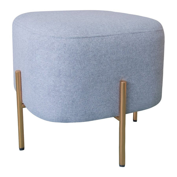 sconto Pouf Poggiapiedi 41x41x41 cm in Tessuto Kate Grigio Scuro