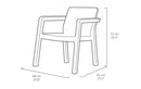 Set da Giardino Divano 2 Poltrone e Tavolino in Resina Keter Emily Lounge Antracite