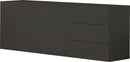 Credenza 2 Ante + 3 Cassetti 170x40x60,5 cm Metis Antracite Lucido