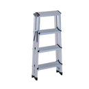 Scaletta Pieghevole in Alluminio 4 Gradini   Silver