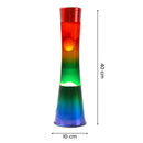 Lampada Lava Lamp 40cm Base Rainbow e Magma Multicolore