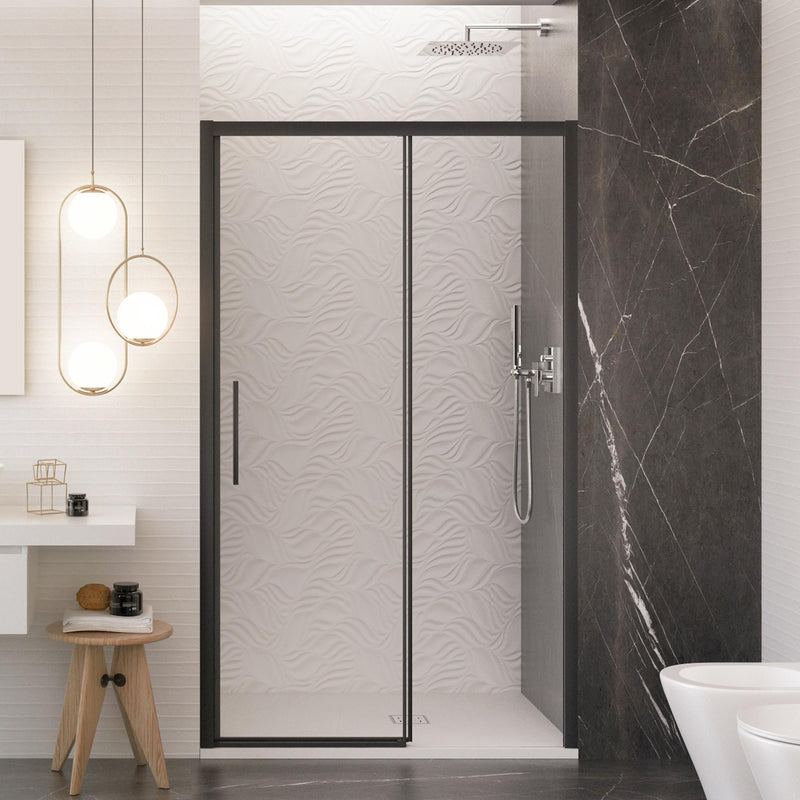 Porta Parete Doccia 140 cm 1 Anta Scorrevole in Cristallo Trasparente 6mm H195 Bonussi Eliane