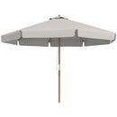 Ombrellone da Giardino Ø325x250 cm in Bambù e Poliestere Grigio  