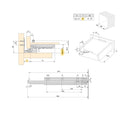 Set 10 Guide Cassetto con Estrazione Soft 440 mm in Acciaio Emuca Bianco