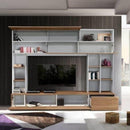 Parete attrezzata Boran bianco olmo