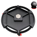Vassoio Porta Utensili 52,5x42,5x11,5 cm Sottomacchina con 4 Ruote Luce LED e Base Magnetica in PU Nero