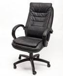 Sedia Poltrona Presidenziale da Ufficio in Similpelle Bozzini President Nero
