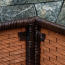 Orto Rialzato 3 Livelli 120x120x40 cm in Rattan Sintetico Grigio