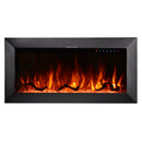 Camino Elettrico da Pavimento 45,4x91,4x18,5 cm Effetto Fiamma 1500W Racy 36 Nero