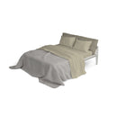 Set Lenzuola Matrimoniale Sopra Sotto e Federe Tinta Unita Tortora