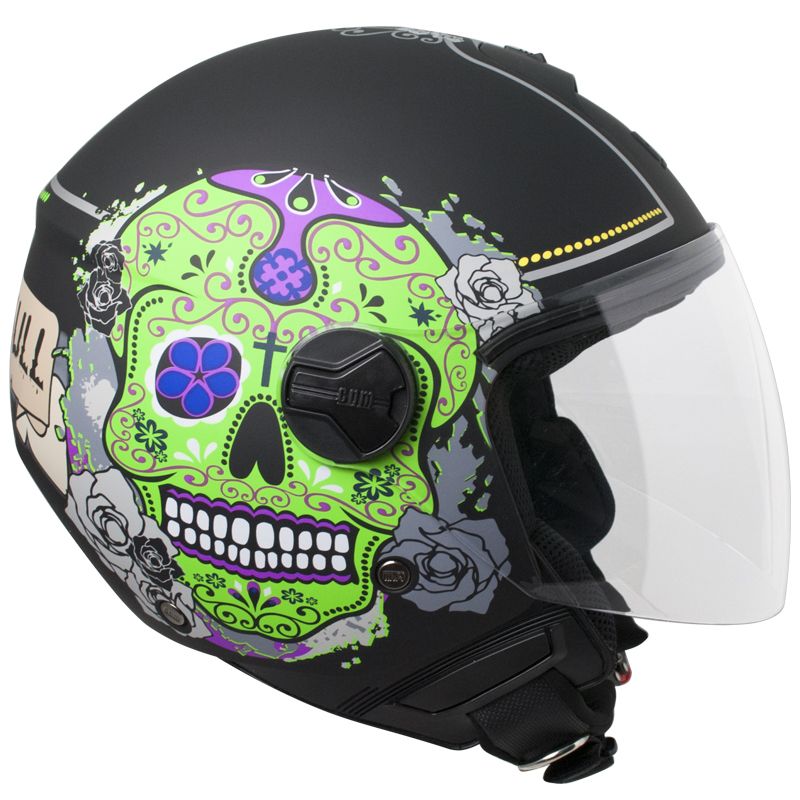 Casco Jet per Scooter Visiera Lunga CGM Cancun 107S Nero Opaco