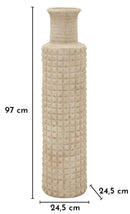 Vaso da Esterno Sand Ø24,5x97 cm in Resina Beige      