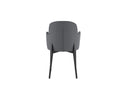 Set 4 Sedie Sophia 53,5x62,5x80 cm in Tessuto Easy-Clean Grigio Chiaro       