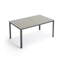 Tavolo da Giardino in Ferro e Polywood Taddei New Azhar 150 Grigio