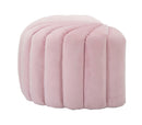 Puff Shell Rosa 80x54x42 cm in Legno Spugna e Poliestere Rosa