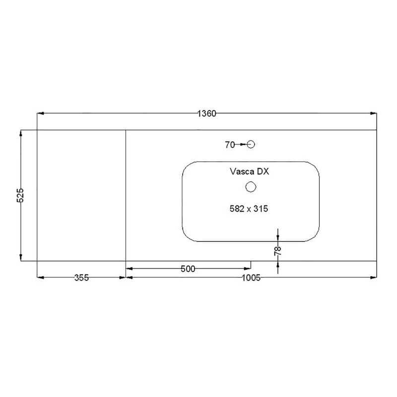 Mobile da Bagno sospeso Bali 01 Twist Piombo TFT