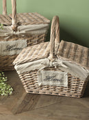 Paniere Rettangolari Home in Vimini Larghezza 34 cm