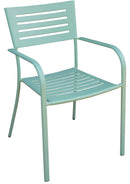 Sedia da Giardino con Braccioli in Ferro Vorghini Taormina Verde