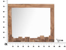 Specchio Mumbai 90x2,5x75 cm in Legno di Acacia e in Ferro Marrone e Nero