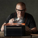 Barbecue Portatile a Carbone Carbonella 42,5x34,7x 23 cm in Metallo Cube Arancio
