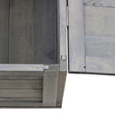 Casa per Tartarughe di Terra 91x60,5x32 cm con Pannello Apribile e 2 Spazi Separati in Legno di Abete Grigio      