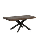 Tavolo Allungabile 140-400x90x77 cm Volantis Premium Noce Telaio Antracite 