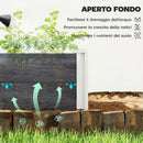 Letto per Orto Fioriera da Esterno 102x102x33 cm con Fondo Aperto e Design a Incastro in Vinile Grigio Scuro      