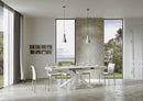 Tavolo Allungabile 120-380x90x77 cm Volantis Bianco Frassino Telaio Bianco 