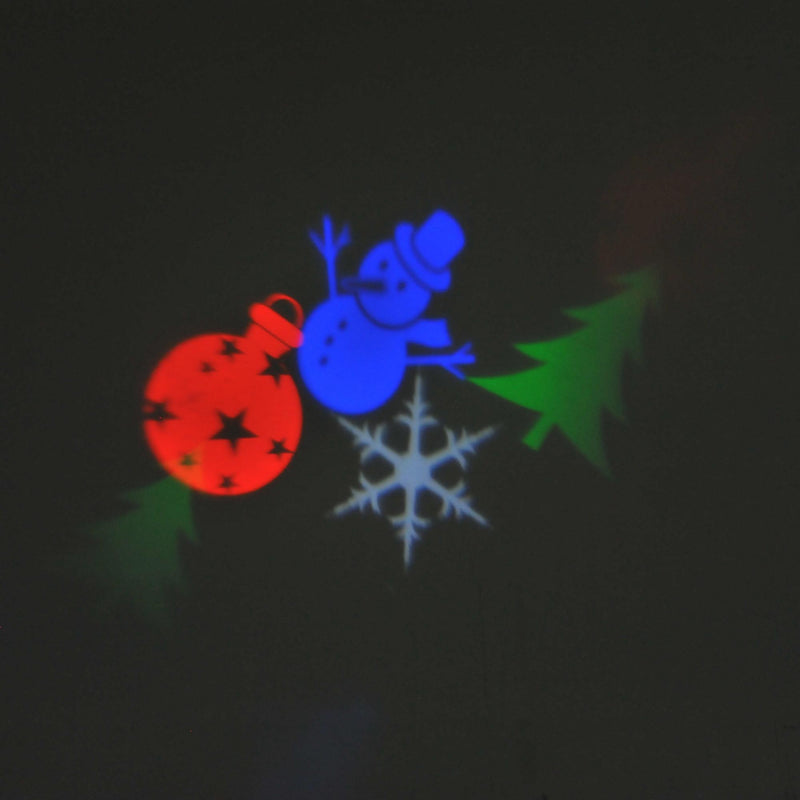 Candela di Natale LED con Proiettore 4 Effetti di Luce Rosso Ø7x15 cm 