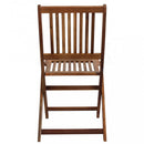 Sedia da Giardino Pratika Senza Braccioli 46x59x94 h cm in Legno Marrone