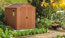 Casetta da Giardino Porta Attrezzi 190x244x221 cm in Resina Keter Darwin Wood 6x8 Marrone