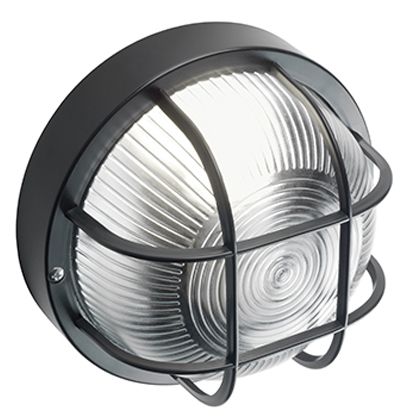 online Ovale 40-W-Außendeckenleuchte mit schwarzem Sovil-Harzkäfig