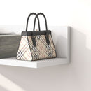 Mobile da Ingresso 2 in 1 con Specchio e Cassetto in MDF Grigio e Bianco