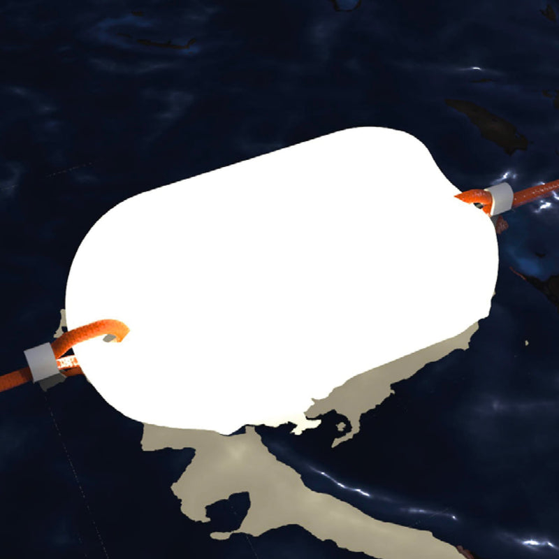 Boa Luminosa Galleggiante Solare a LED 37x22x20 cm in Polietilene Sined Solar Bianco