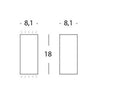 Applique da Esterno a LED 6W+6W 3000K Sovil Bianco