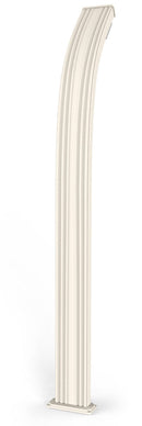 Doccia Solare da Esterno Giardino 30L Miscelatore e Lavapiedi Arkema Spring Fascia Inox Bianco Crem
