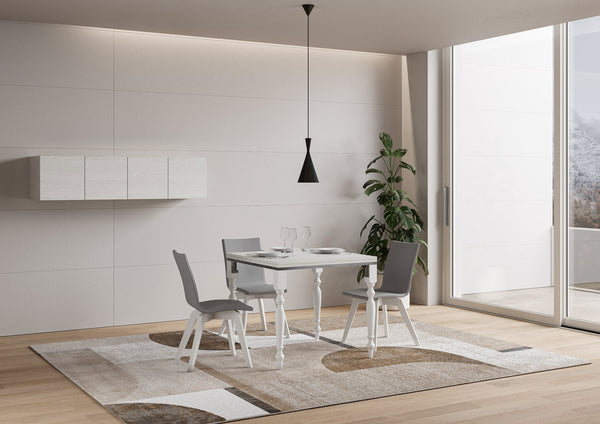 Tavolo Allungabile 90-180x90x78/80 cm Romagna Libra Bianco Frassino online