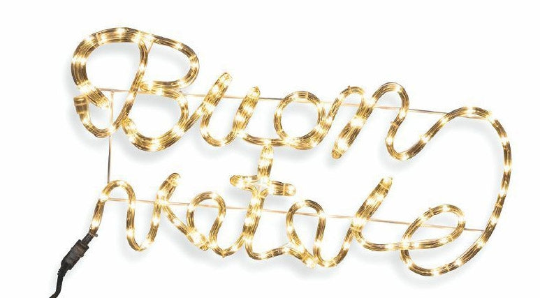 Insegna Luminosa Buon Natale 120 Luci 65x35 cm Soriani