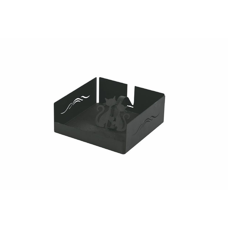 Porta Salviette 17x17x6,5 cm  in Acciaio VdE Tivoli 1996 Black Cat