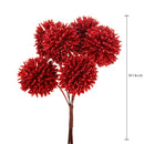 Set 24 Pick con Echinops H14 cm Rosso