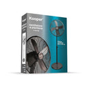 Ventilatore a Piantana 4 Pale Ø 40 cm 50W in Acciaio Laminato e Alluminio Nero      
