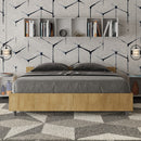 Letto Matrimoniale con Alzata Comoda Testata Bassa Nuamo Quercia Varie Misure