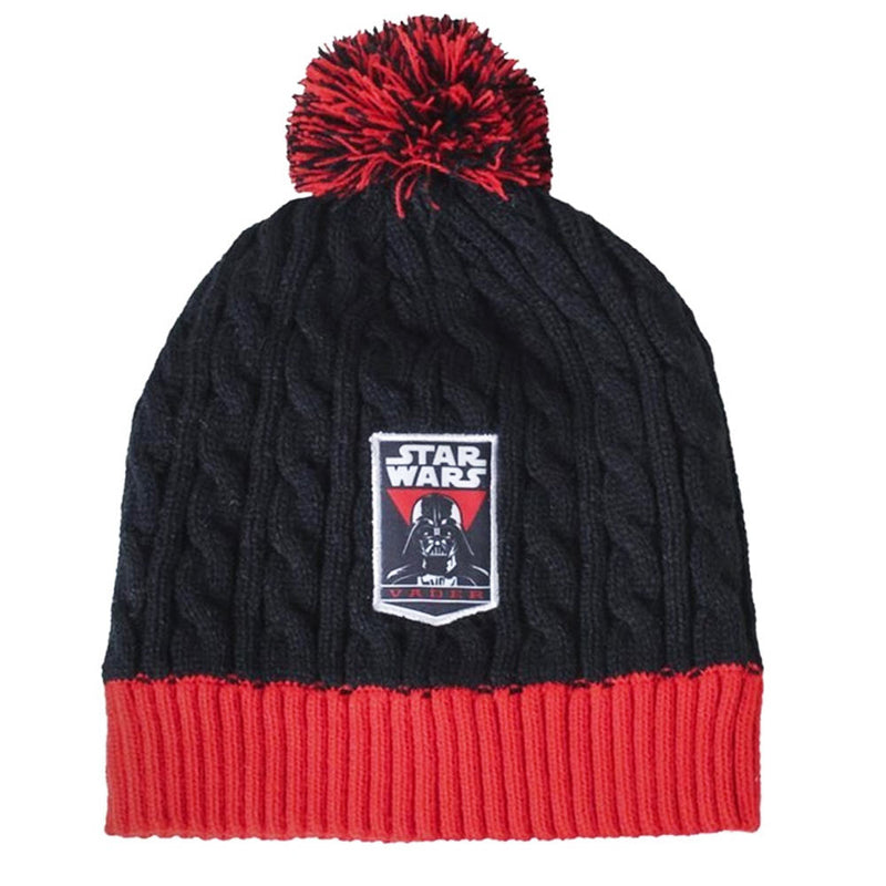 Set Invernale Cappello Sciarpa e Guanti per Bambino Taglia Unica Star Wars Rosso Nero
