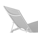 Lettino Prendisole da Giardino 194x63xH31 cm con ruote Oasi bianco