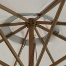 Ombrellone da Giardino Ø300x250H cm Palo in Legno e 8 Stecche Grigio  