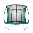 Trampolino Tappeto Elastico Ø244x235 cm in Acciaio con Rete di Protezione Verde e Nero 